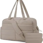 Customize 2025 31L Quilted Durable Fashion Travel Duffle Carry Weekender Overnight Gym Bag Wet Pocket Zipper Closure Polyester